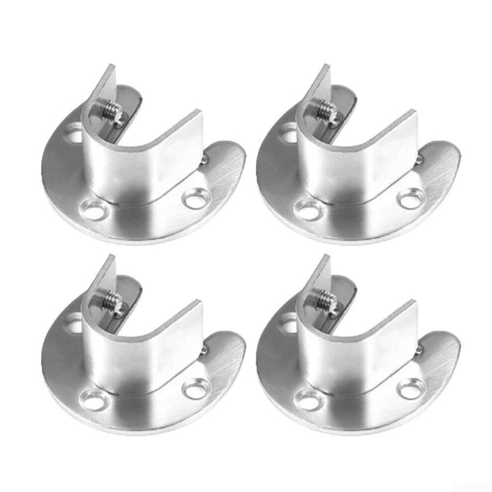 Closet End Support 22Mm Ushaped Opening Heavy Duty Rustresistant Stainless Steel Wardrobe Bracket Rod Socket Flange 9323874133737
