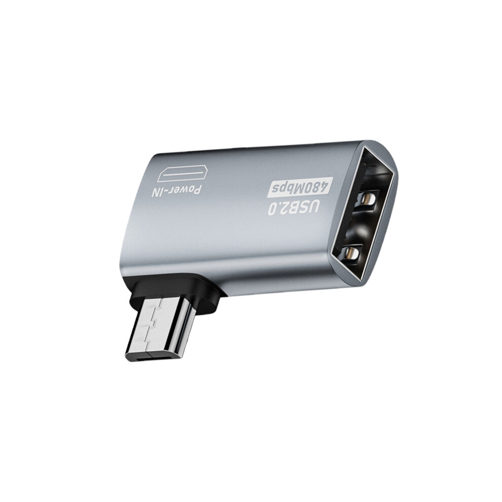 Versatile Micro Usb Male To Usb Female Otg Adapter-Bend Left 7704000187206