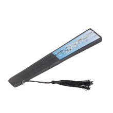 Blue Folding Hand Fan for Weddings Parties Dance Office & Home Decor
