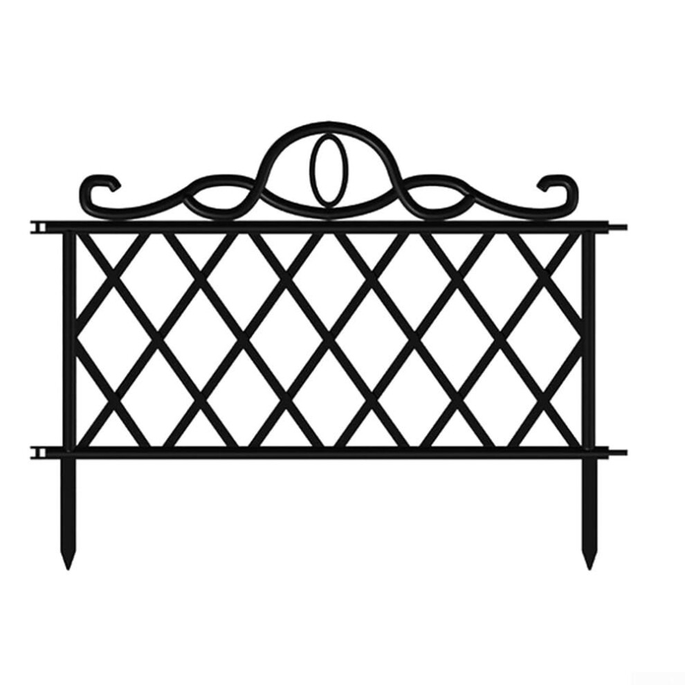Garden Decorative Plastic Fence 6Piece 48 X 36 Cm Detachable Lawn Edging Border Flexible Config Easy Install 9339159398203