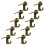 Push Pin Hook Rusts Proof Metal Construction Decorative-Bronze 1
