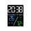 Digital Clock With Temp And Humidity Display Large Screen Adjustable Brightness Battery Powered White Shell Tricolor 1