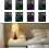 Digital Clock With Temp And Humidity Display Large Screen Adjustable Brightness Battery Powered White Shell Tricolor 4