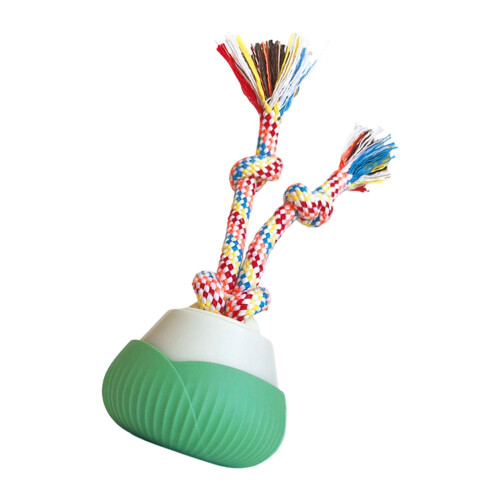 Interaction Cats Toy Auto Rolling Ball Teaser Tug-Emerald green