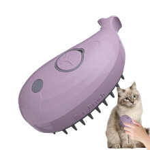 Cat Comb 4In1 Water Spray, Quiet Grooming Tool For Cats And Dogs, Puppy Massage Tool, Purple