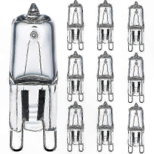 10er-Pack G9-Halogenlampen, 42 W, 2800 K, warmweiß, 620 lm, 230 V, dimmbar, Kapsellampe C16