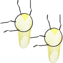 Football Goal Target Net 45cm 2 Pieces With Frame And Adjustable Straps Yellow Soccer Kicking Net Training Equipment