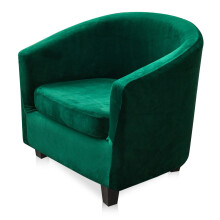 Tub Chair Covers Stretch Tub Chair Cover Removable Couch Cover Living Room Furniture Protector Dark Green