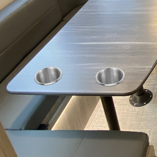 2Stk Becherhalter Einbau Boot Und Yacht Silbern Langlebig 2