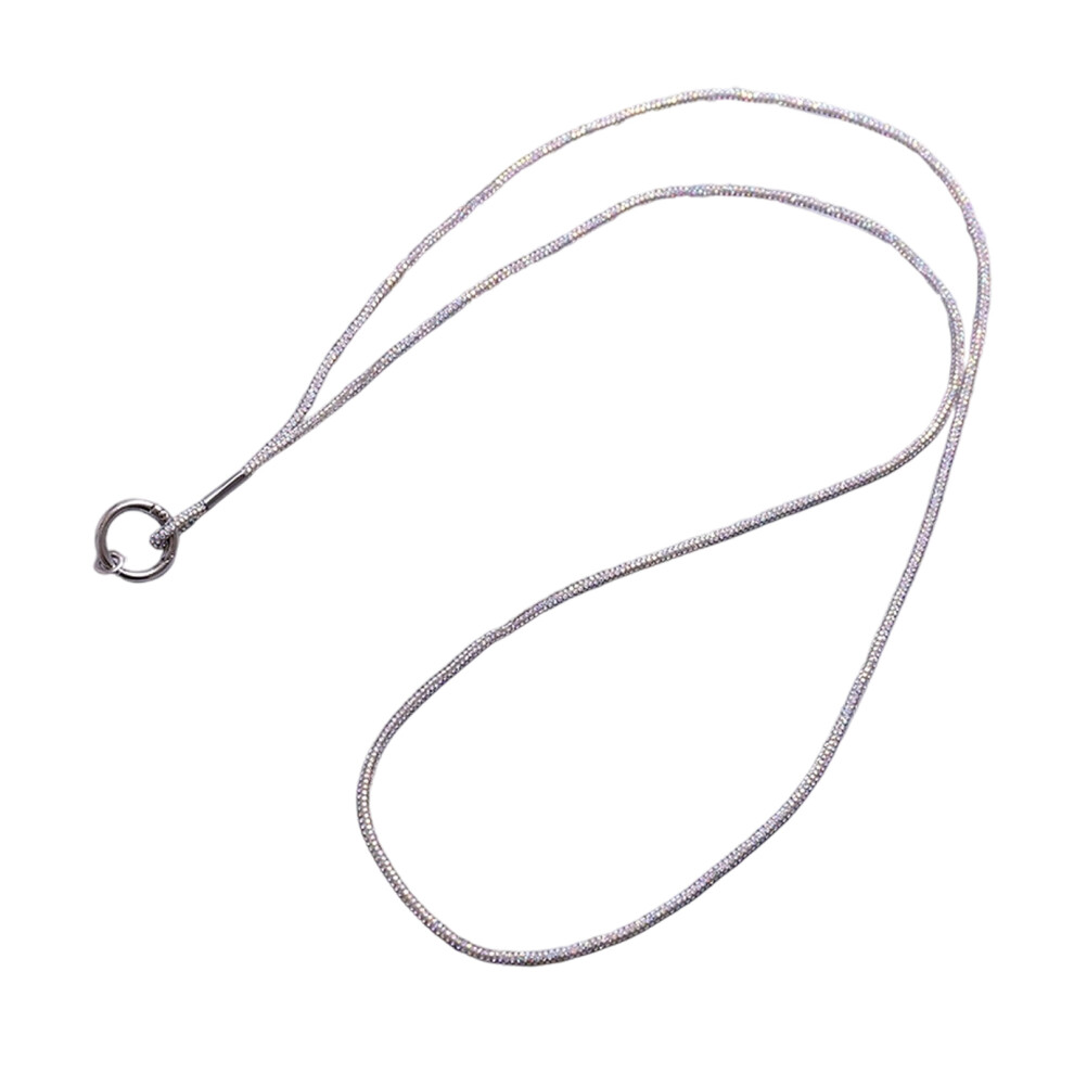 Phone Lanyard Crossbody Detachable-Metal Mesh Drill Slant Ab 7695000337848