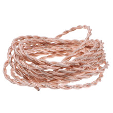 1Rouleau Fil Cuivre Tissu Isolé Flexible Pour Lampes DIY