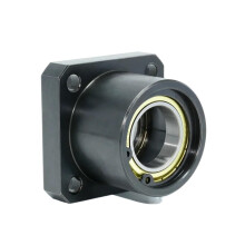 Square Carbon Steel Bearing With Seat Round Flange Bushing Bearing Seat Bearing Support Double Seat Positioning