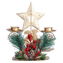 Calendário do Advento em Metal com Castiçal, Materiais de Alta Qualidade, Estilo Natalino para Mesa de Jantar, Mesa de Centro, Cozinha, Lareira,