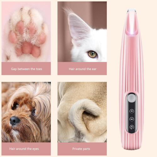 Quiet Electric Pet Clippers With Ceramic-Pink battery model 2