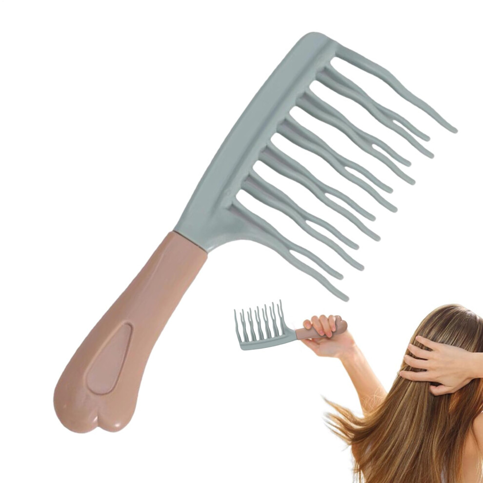 Detangling Comb WavyTooth Detangler For Wavy Hair Ergonomic Styling Tool For Women And Girls Travel  Care