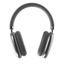 HiFi Stereo Wireless Headphone OverEar Bluetooth Headphones Silver Color Long Battery Life Comfortable Design