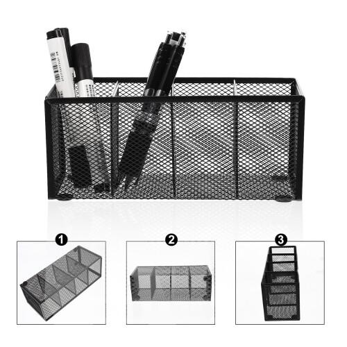 Mesh Pen Pencil Holder Metall Desktop Organizer Bürobedarf 1