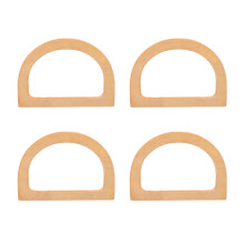 4 Stuks Bambus En Carrousel Ring Handvatten Voor Tassen