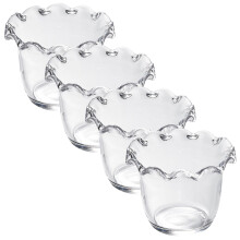 4 Stuks Bloemrandschalen Duurzame Saladeschalen