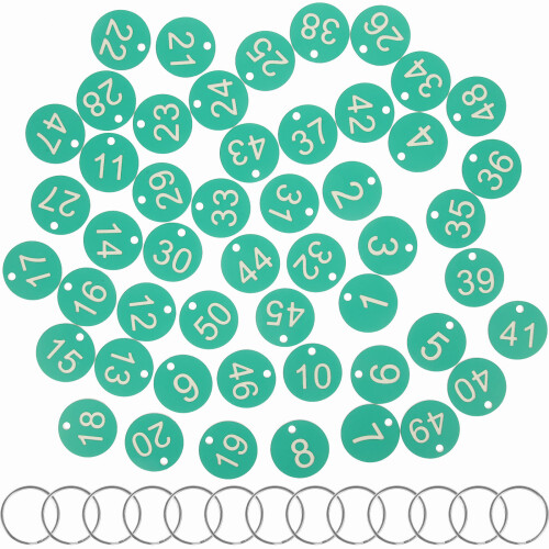 50 Sets Cijferlabels Met Ringen