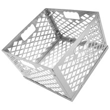 Stainless Steel Rookoven Vuurdoos Mand Opbergcontainer Grill