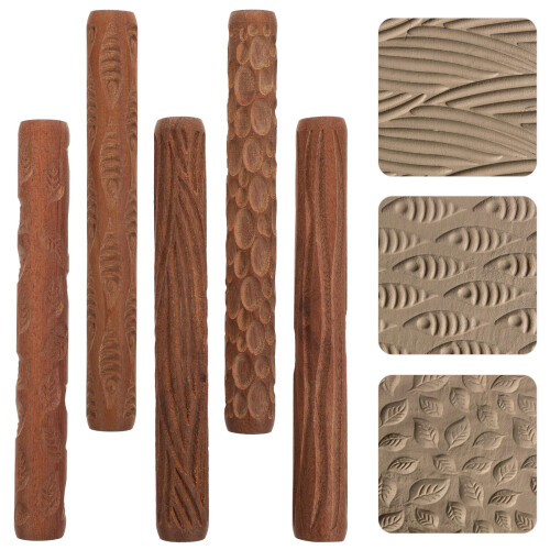 5 Stuks Handvat Aardewerk Kleimodelleren Patroonrollers 2