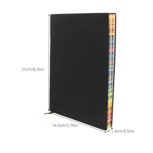 Mlins Rainbow Edge Notebook Work 21,00x14,50x1,40 Cm Schwarz 2