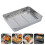 1Set Premium Backblech Mit Rost Antihaft Backform Silber 3