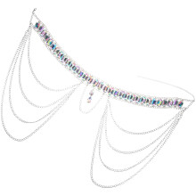 Glitzer Hüftkette Miss 104,00x33,00x0,50 Cm Silber