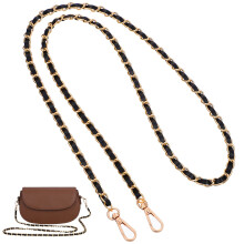 Handtasche Mit Metallkette Und Schnallenverschluss 120 Cm (Gold)