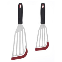 Flexible Turner Spatula Set For Nonstick Cookware, Professional Quality Heat Resistant Spatula With Reinforced Stainless Steel Core And Soft Silicone