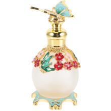 leere parfümflasche arabischer mit schmetterlingsdekor, kleine flasche