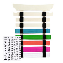 Martial Arts Belt Display Holder With Hanger And Stickers, No Assembly Required, For Men Women Kids Teens Beginners