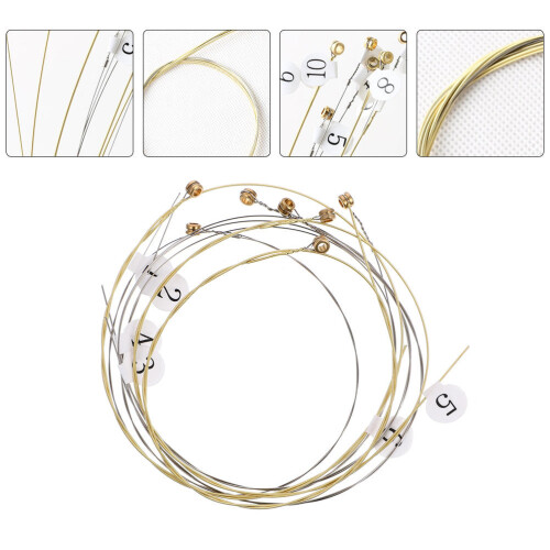 10 pièces accessoires pour lyre : cordes acier de rechange 2