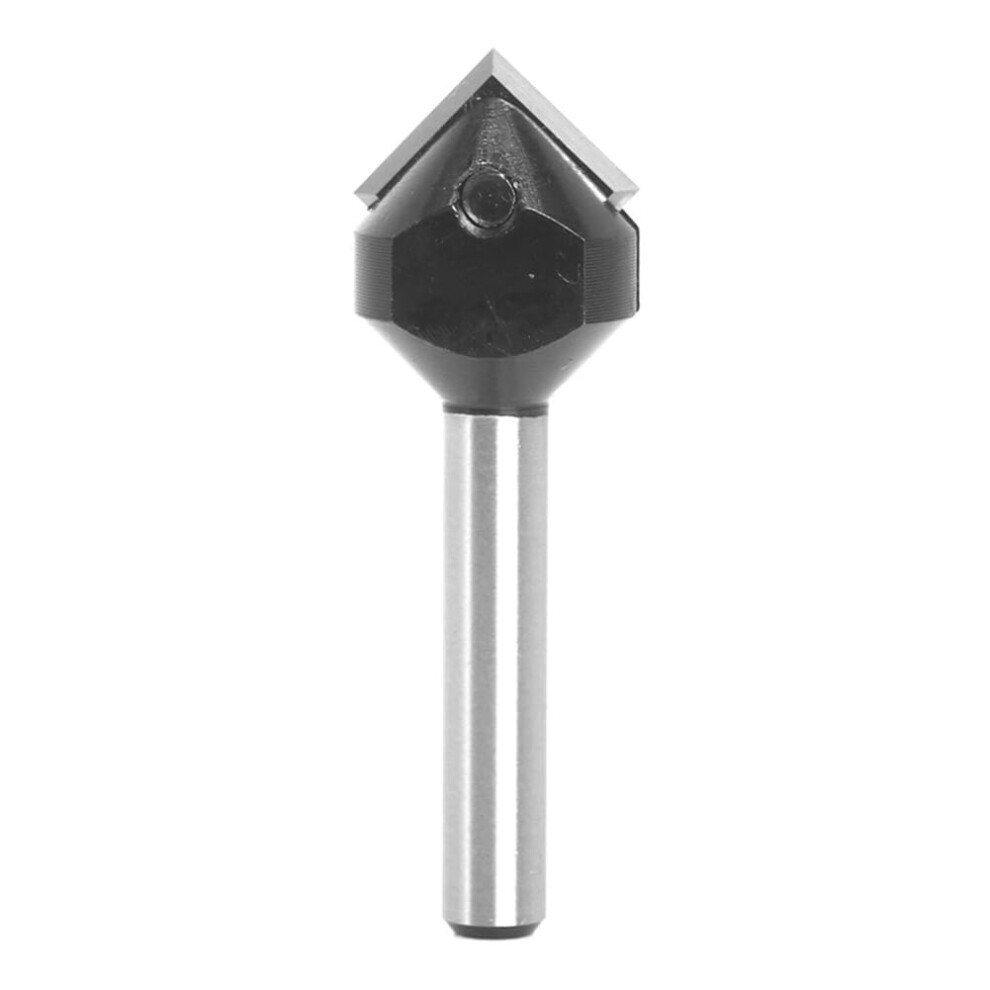 1/4Inch Shanks Carbide Router Bit VFlute 90 Degree Spoiler, Single Flute End Mill For Woodworking
