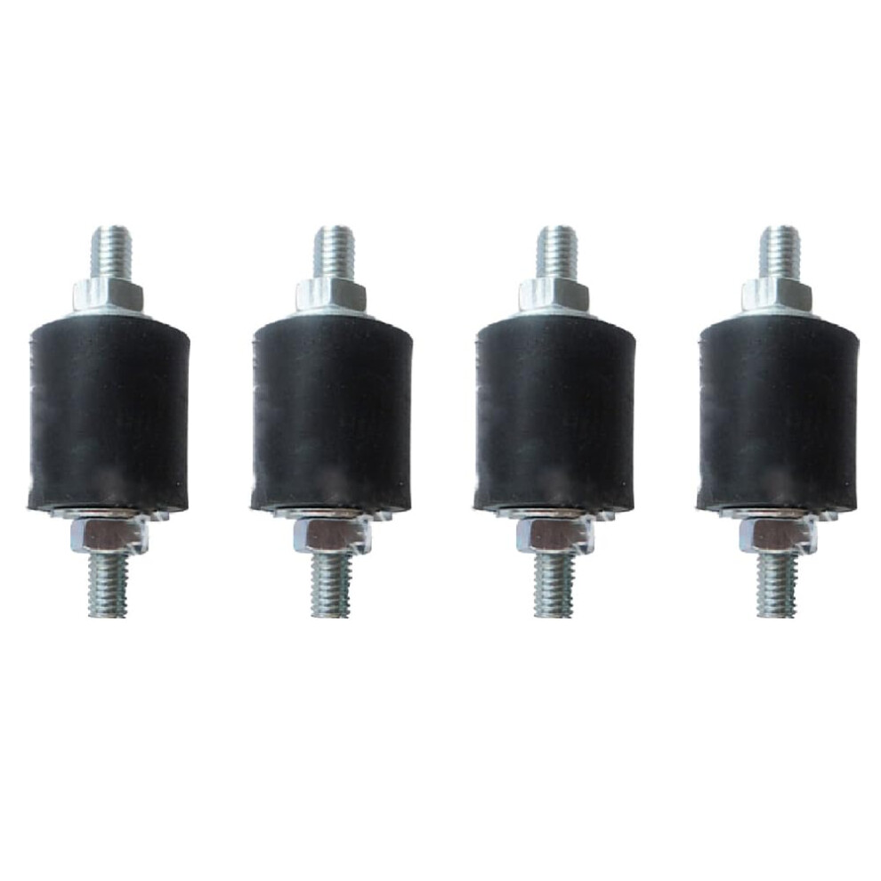 M8 Rubber Mounts 30X30mm 4Piece Antivibration Shock Absorbers For Air Compressors And Diesel/Gasoline Engines 9339159405666