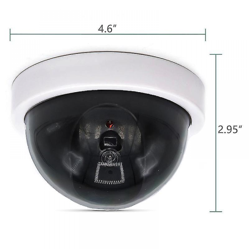 4 τεμάχια εικονική κάμερα ασφαλείας CCTV με αυτοκόλλητα με κόκκινο φως LED που αν 2