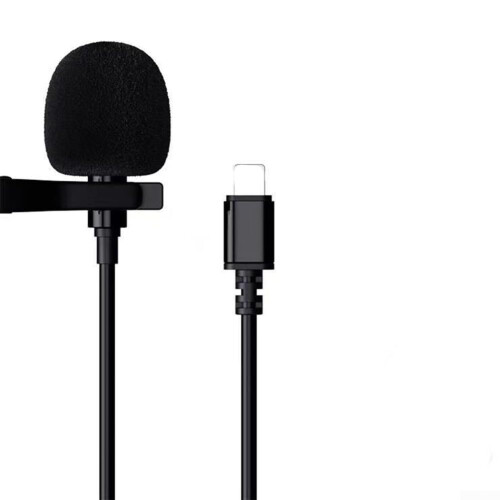 Lavalier Microphone Omnidirectional Pickup Pattern for Vlogging, Gaming, and Online Education, iPhone Compatible