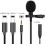 Lavalier Microphone Omnidirectional Pickup Pattern for Vlogging, Gaming, and Online Education, iPhone Compatible 5