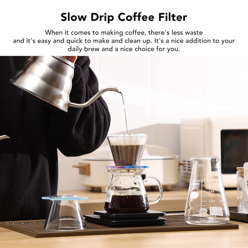 Reusable Coffee Dripper with Cup Holder PC & PP 9x9x7cm 2