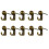 10Pcs Wall Hook Zinc Alloy Construction Strong Load-Bronze 1
