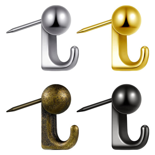 10Pcs Wall Hook Zinc Alloy Construction Strong Load-Bronze 1
