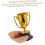 8Pcs Mini Trophy Gold Finish Lightweight Plastic Trophy For Classroom Rewards 4