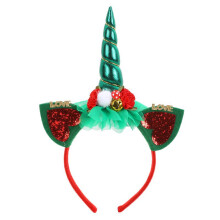 Christmas Themed Headband Party Props Accessories Sequins-Green
