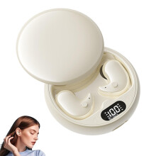 Invisible Earbuds Bluetooth Wireless Sleep Earbuds Beige Soft Sleeper Ear Buds Mini NoiseBlocking Sleeping Earphones