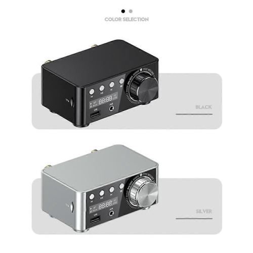 Ενισχυτής Bluetooth 5.0 50W + 50W 100W Ψηφιακός Ενισχυτής Ήχου Μαύρος 1