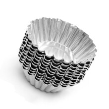 Mini tærteforme til individuelle desserter, genanvendelige aluminiums tærteforme med non-stick-belægning for nem frigørelse, bageforme til