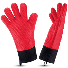 Gants de barbecue haut de gamme, maniques en silicone antidérapantes, résistantes à la chaleur jusqu'à 230 C, couche isolante en coton,