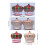 4Pcs Christmas Tree Decorations Crown Shape-Red and green 4