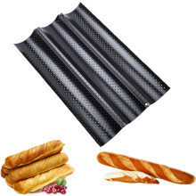 Inspirierende französische Brotbackform mit Antihaftbeschichtung für drei Baguettes, ideal zum Selberbacken, lebensmittelechte